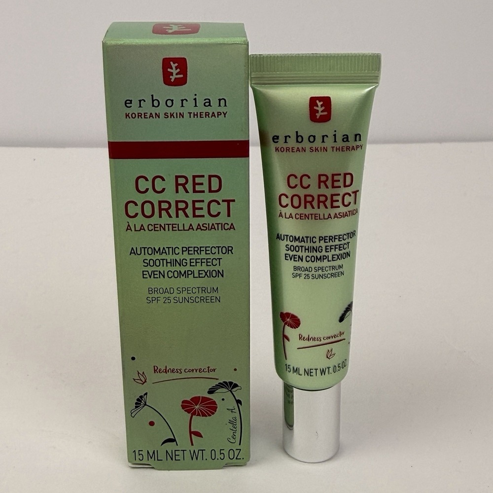 Erborian CC Red Correct SPF 25 Redness Corrector 15ml 0.5oz New Boxed